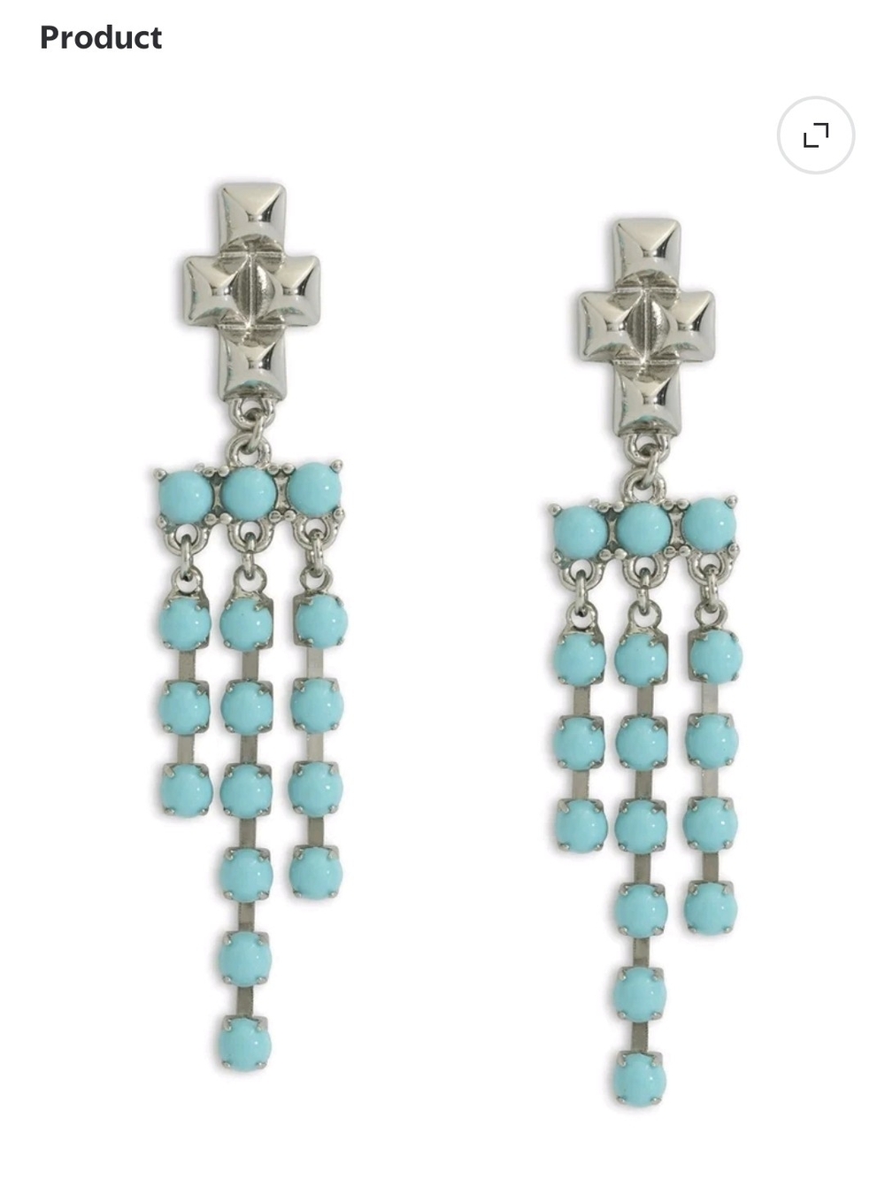 Madden NYC Faux Turquoise Western Fringe Chandelier Earrings✨ NWT